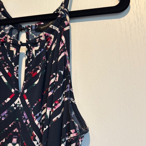 Banana Republic Blue Pink Halter Dress - Picture 6 of 9